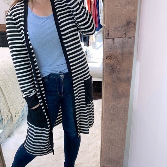Les Amis striped cardigan size large - Picture 1 of 4